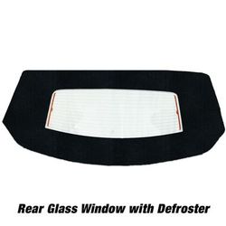 Kee Auto Top Convertible Rear Window Cloth Black, HG0118DF14SF