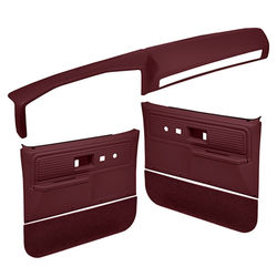 Coverlay Interior Restoration Kit ABS Plastic Maroon Dash Cap, Door Panel, Kick Lifetime limited warranty 18-602C34L-MR