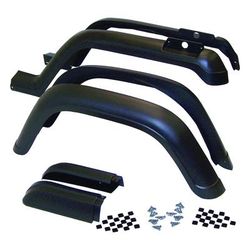 Crown Fender Flares Plastic Black, Front & Rear, Driver Passenger Side, 1 year or 12,000-mile limited warranty 5AHK6