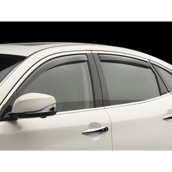 Weathertech Window Visor Acrylic Dark Smoke In-Channel Mount Type Deflector Series, Front & Rear, Driver Passenger Side, 84307