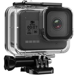 TEMU Black Waterproof Housing Case Set - 196ft/60m, Underwater Protective Shell With Bracket For Diving, Surfing, Cycling & , Parachute, Climbing, Accessories