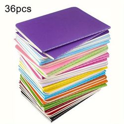 TEMU 12pcs/36pcs, Mini Pocket Notebook Diary Set, Pocket Notebook, Color Cover Notebook