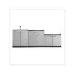 NewAge Outdoor Kitchens Stainless Steel 3-Piece Outdoor Kitchen Set (No Countertop)