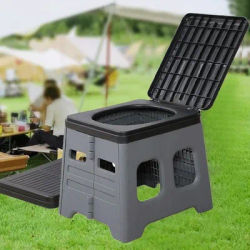 Car Folding Toilet Bucket Strong Bearing Capacity Trash Can for Tour Emergency Self-driving Travel Portable Outdoor Camp Toilet