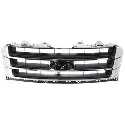 JC Whitney Grille Assembly ABS Plastic Chrome Grille, 1-year unlimited-mileage warranty RF07010177