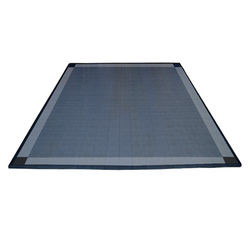 Swisstrax Double Car Garage Floor Mat In Diamondtrax Home Tiles (4 Corners - Grey, Silver, Black)