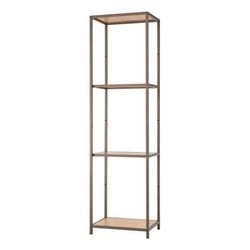 Trinity 15"W x 20"D x 72"H 4-Tier Bamboo Shelving Tower (Bronze)