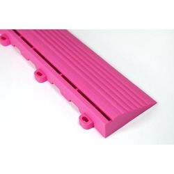 Swisstrax Carnival Pink Pro Series Looped Floor Tile Edge Piece (10 Pack)