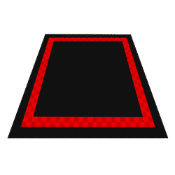 Swisstrax 2-Car Garage Bundle In Ribtrax Pro Tiles (Border - Black, Red)