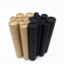 Black /Kraft Cardboard Tube for Perfume Bottles ,Pencil Boxes, Small Gift Container with Lid Can Customized, 50 PCs/Lot