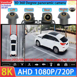 WDR 360 Camera For Android multimedia with 360° panoramic system built-in 360App 8K Super HD 3D AHD1080P 720P Golden fisheye