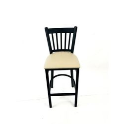 JMC Furniture Cobra Series Barstool, Supports Up to 300 lb, 28.5" Seat Height, Taupe Seat, Black Back, Black Base (JMCCBBVSTAU)