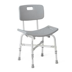 Medline Bariatric Shower Chair with Backrest and Reinforced Frame, 550 lb. Weight Capacity, 1 EA (G2-102BX1)