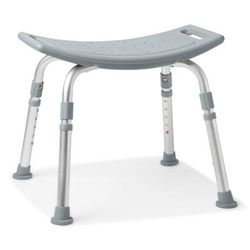 Medline Knockdown Shower Chair without Back, 15"-19" Seat Height, 400 lb. Weight Capacity, 1 EA (G2-202KX1)