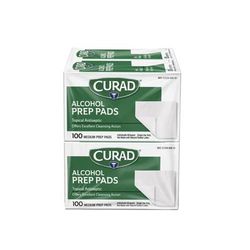 Curad 1-Ply Alcohol Prep Pad, Thick, 4/Box, 24/CS (CUR45585RB)