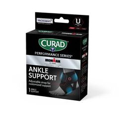 Curad Performance Series IRONMAN Adjustable Wraparound Ankle Support with Open Heel, Universal Size, 4/CS (CURIM26700)