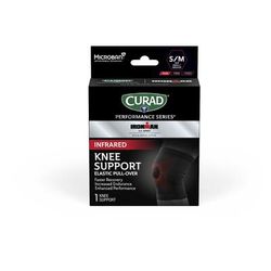 Curad Performance Series IRONMAN Infrared Elastic Knee Support, Size S/M, 4 Supports/Case, 4/CS (CURIM23101SM)