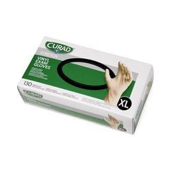 Curad Stretch Vinyl Exam Gloves, Size XL, 130/BX (CUR9227H)