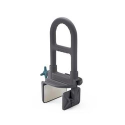 Medline Deluxe Bathtub Grab Bar with Microban, 250 lb. Capacity, Gray, 1 EA (MDS86321WPMGH)