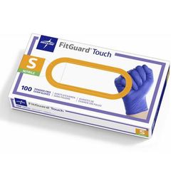 Medline FitGuard Touch Powder-Free Nitrile Exam Gloves, Size S, 1000/CS (FG100S)
