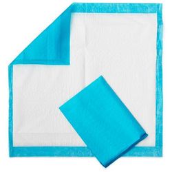 Medline Fluff and Polymer Underpad, Heavy Absorbency, Teal, Quilted, 30" x 30", 100/CS (MSC282045)