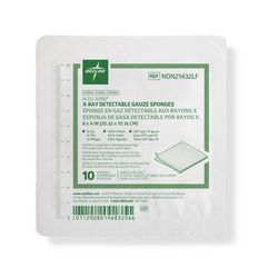 Medline Sterile X-ray Compatible Gauze Sponges, 12-Ply, 8" x 4", 800/CS (NON21432LF)