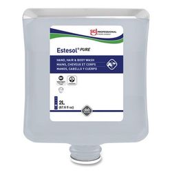 SC Johnson Professional Estesol PURE Hand, Hair and Body Cleaner, Fragrance-Free, 2 L Cartridge Refill, 4/Carton (SJNPUW2LT)