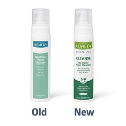 Remedy Essentials No-Rinse Foam Cleanser, 8 oz. Pump Bottle, 1 EA (MSC09108H)