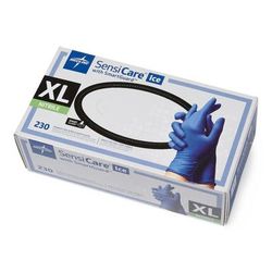 Medline SensiCare Ice Powder-Free Nitrile Exam Gloves with SmartGuard Film, Size XL, 230/BX (MDS6804H)