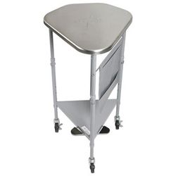Medline Triangular Hamper Stand, 18" x 28" x 32", Metal Lid, Adjustable Height, 1 EA (MDS80530KD)