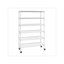 Seville Classics Heavy Duty 6-Tier Industrial Shelving (White)