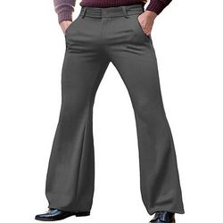 Retrò Vintage Anni '70 Pantaloni Pantaloni a zampa d'elefante Pantaloni a zampa Hippie Disco Tinta unica Costume Per uomo Halloween Carnevale Feste Abbigliamento Quotidiano Parata dell'Orgoglio Adulti