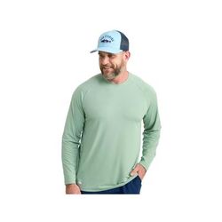 HUK Performance Fishing A1A Performance Crew - Men's Fog Green Medium H1200575-315-M