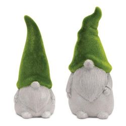 Mossy Terra Cotta Gnome (Set of 2) by Melrose in Green Grey
