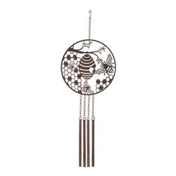 Bronze Metal Bumble Bee Wind Chime 33"H by Melrose in Bronze