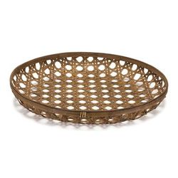 Tray 26"D x 4"H Bamboo by Melrose in Brown