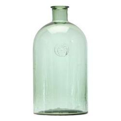 Vase 6.25"D x 12"H Glass by Melrose in Green