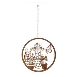 Layered Metal Butterfly Garden Wall Plaque 16"D by Melrose in Bronze