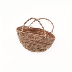TEMU Miniature Dollhouse Model Of A Woven Handbag, Handcrafted Accessory For Miniature Scenes, Decorating Small Houses, Diy Components For Tiny Settings.