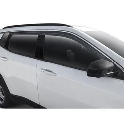 Husky Liners Window Visor Acrylic Smoke With Chrome Trim External Tape Mount Type Low Profile Ventvisor Series, 2884015