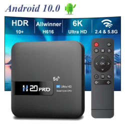 HONGTOP H20PRO Android 10 TV Box 16GB Support 2.4G/5G WIFI 4K HD Video Media Player Android TV Box 1080P Set Top Box