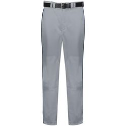 Russell Athletic R11LGB Youth Piped Diamond Series Baseball Pant 2.0 in Gray/Navy Blue size Large | Polyester