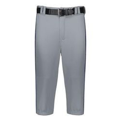 Russell Athletic R21LGB Youth Piped Diamond Series Baseball Knicker 2.0 in Gray/Navy Blue size Medium | Polyester