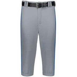 Russell Athletic R21LGB Youth Piped Diamond Series Baseball Knicker 2.0 in Gray/Royal size Large | Polyester