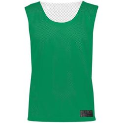 Augusta Sportswear 9717 Mesh Reversible Pinnie in Kelly/White size 2XL | Polyester