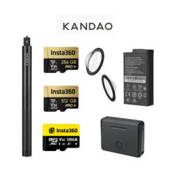 Original KanDao QooCam 3 Accessories (Selfie Stick/Battery Charging Case/Battery)