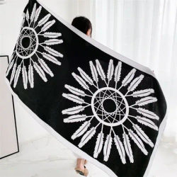 Robe de plage en coton et lin pour femmes, 20 styles, couverture de bikini, Industries ong, foulard rond, maillot de bain brésilien, été, 90x180cm