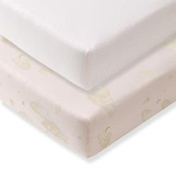 Good Night Sky Organic Cotton Crib Sheets Set of 2 - Ranunculus