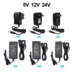 5V 12V 24V LED Power Supply Adapter 2A 3A 5A 8A 10A 1A EU US AU UK Plug Transformer 110V 220V AC to DC LED Strip Charger Convert