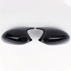 TEMU For E90 E92 Modified Horn Reversing Mirror Shell Rearview Mirror Cover 06-08 Years Material Abs, High Gloss Black